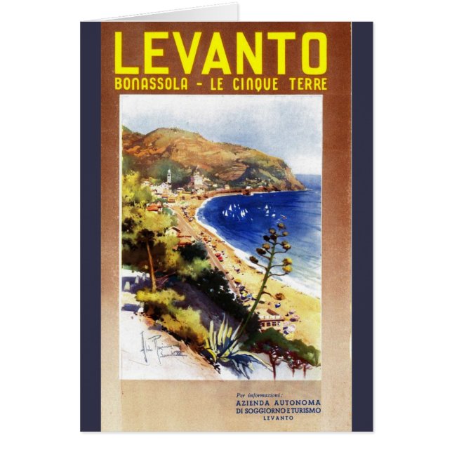 Vintage Levanto Genova Italy Tourism (Front)