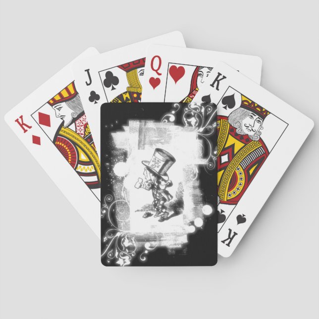 Vintage Lewis Carroll Mad Hatter Playing Cards (Back)