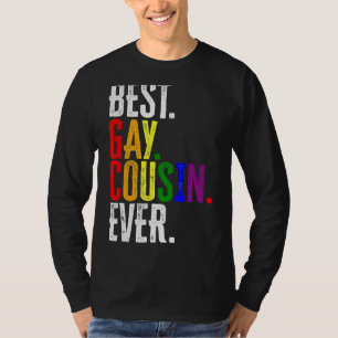 Vintage Lgbt Best Gay Cousin Ever Rainbow Lgbt Pri T-Shirt