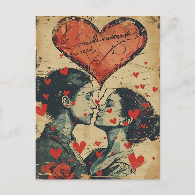Vintage LGBTQ Valentine's Day  Postcard (Front)