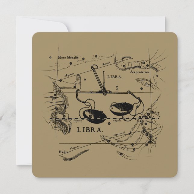 Vintage Libra Constellation Hevelius Style (Front)