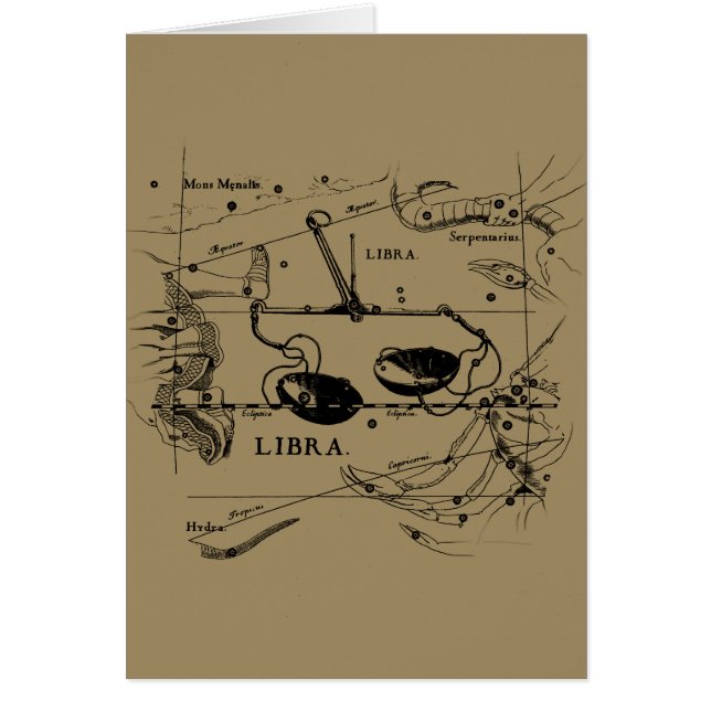 Vintage Libra Constellation Hevelius Style (Front)