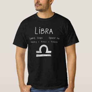Vintage Libra Star Sign Horoscope Birthday Gift T-Shirt