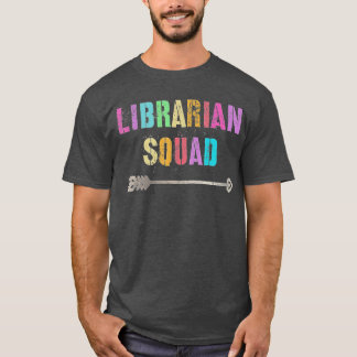 Vintage LIBRARIAN SQUAD Back To School Teacher Stu T-Shirt