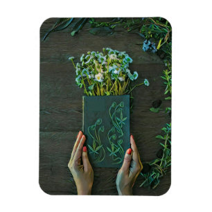 Vintage library artwork magnet