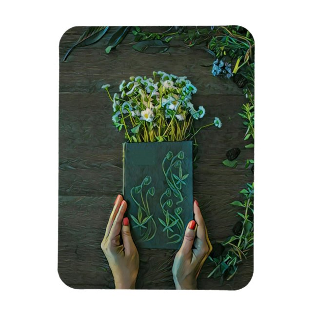 Vintage library artwork magnet (Vertical)