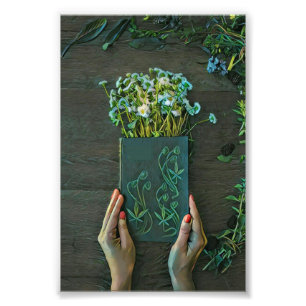 Vintage library artwork photo print