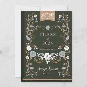 Vintage Library Book Graduation Photo Announcement