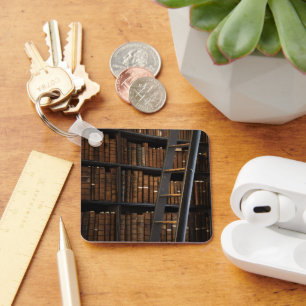 Vintage Library Book Lover Key Ring