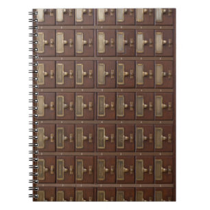 Vintage Library Card Catalogue Drawers Notebook