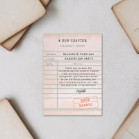 Vintage Library Card Graduation Thank You Card