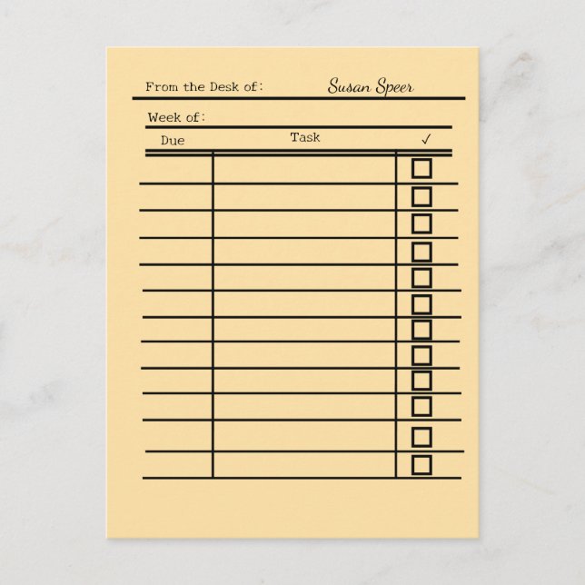 "vintage library card post-it notes-personalised (Front)