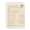 Vintage Library Card Wedding Invitation