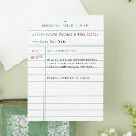 Vintage Library Card Wedding Save the Date<br><div class="desc">Vintage Library Card Type Wedding Save the Date - Capture the nostalgia of a bygone era with our Vintage Library Card Type Wedding Save the Date card. Designed to resemble a classic library card, this unique and charming save the date will set the perfect tone for your vintage-themed wedding. Personalise...</div>