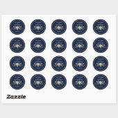 Vintage Library Classic Round Sticker (Sheet)