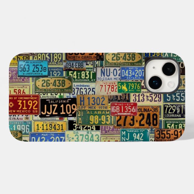 Vintage License Plates Case-Mate iPhone Case (Back (Horizontal))
