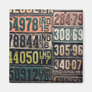 Vintage License Plates Magnet