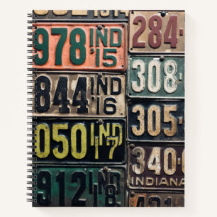 Vintage License Plates Notebook