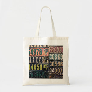 Vintage License Plates Tote Bag