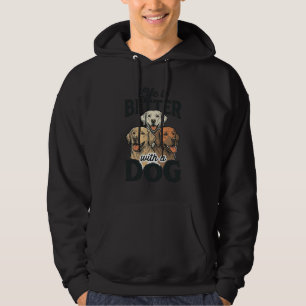 Vintage Life Is Better With a Dog Vector Design_1 Hoodie