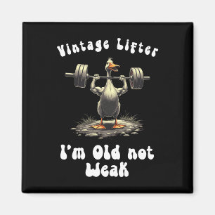 Vintage Lifter I'm Old Not Weak Fitness Gym Workou Magnet
