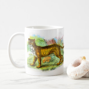 Vintage Liger Or Lion Tiger Animal Illustration Coffee Mug