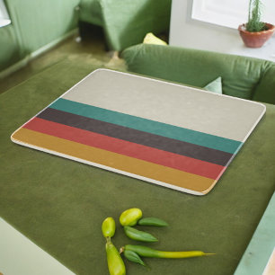 Vintage light colour stripes cutting board