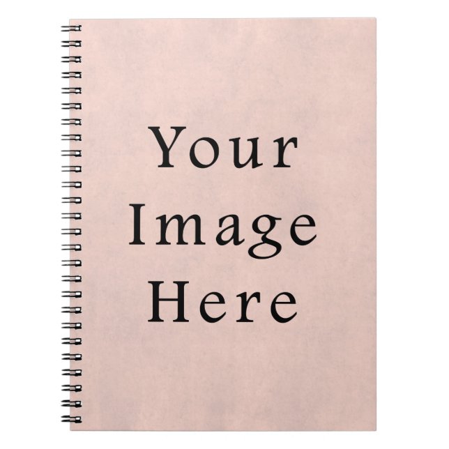 Vintage Light Rose Pink Parchment Paper Background Notebook (Front)