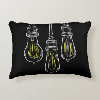 Vintage Lightbulbs Decorative Cushion