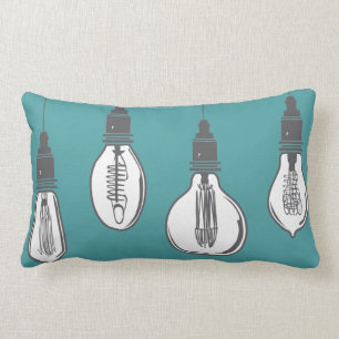 Vintage Lightbulbs Lumbar Cushion