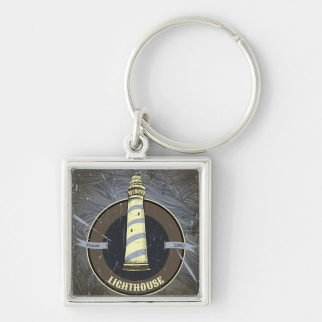 Vintage Lighthouse | 1960 Key Ring (Front)