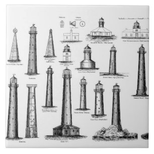 Vintage Lighthouse Collection Ceramic Tile
