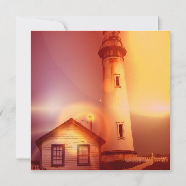 Vintage Lighthouse Invitation (Front)