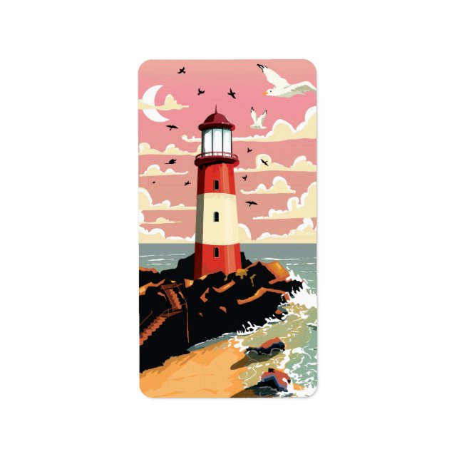 Vintage Lighthouse Label (Front)