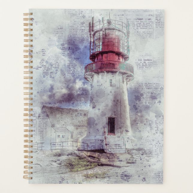 Vintage Lighthouse  Planner (Front)