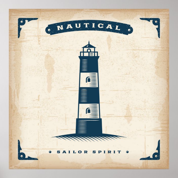 Vintage Lighthouse Poster 1