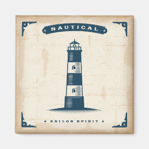 Vintage Lighthouse Poster 1 Magnet