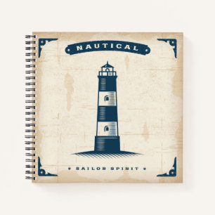 Vintage Lighthouse Poster 1 Notebook