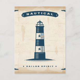 Vintage Lighthouse Poster 1 Postcard