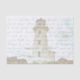 Vintage Lighthouse Seaside Deocupage Tissue Paper