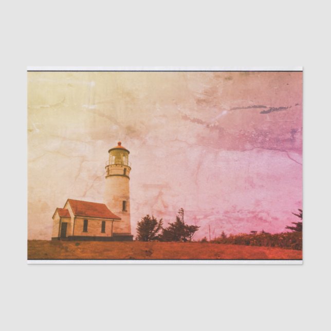 Vintage Lighthouse Tissue Paper (Front)