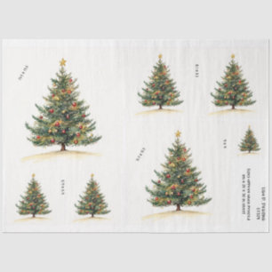 Vintage Lights Christmas Tree Tissue Paper