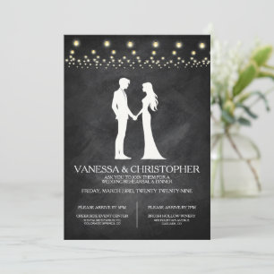 Vintage Lights Rehearsal Dinner Invitation