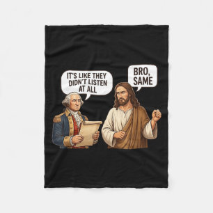 Vintage Like Didnt Listen At Bro Same Meme Fleece Blanket
