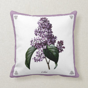 Vintage Lilac Botanical Pillow