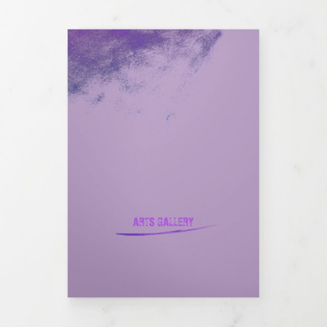Vintage Lilac Grunge Smudge Tri-Fold Card (Cover)