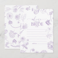 Vintage Lilac Lavender Floral Advice To The Bride