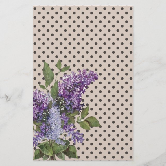 Vintage lilac stationery (Front)