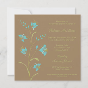 Vintage Lily Bridal Shower Invitation