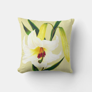 Vintage Lily Print Cushion